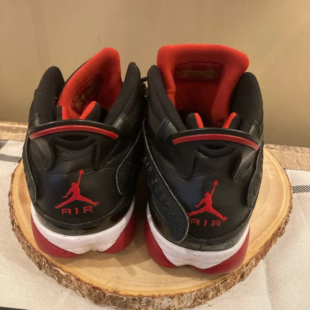 Nike Jordan 6 Rings‎ Black Varsity Red Size 12 rare 322992-062 Basketball Shoe